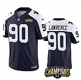 Men & Women & Youth Dallas Cowboys #90 DeMarcus Lawrence Navy White 2023 F.U.S.E. NFC East Champions Patch Jersey,baseball caps,new era cap wholesale,wholesale hats